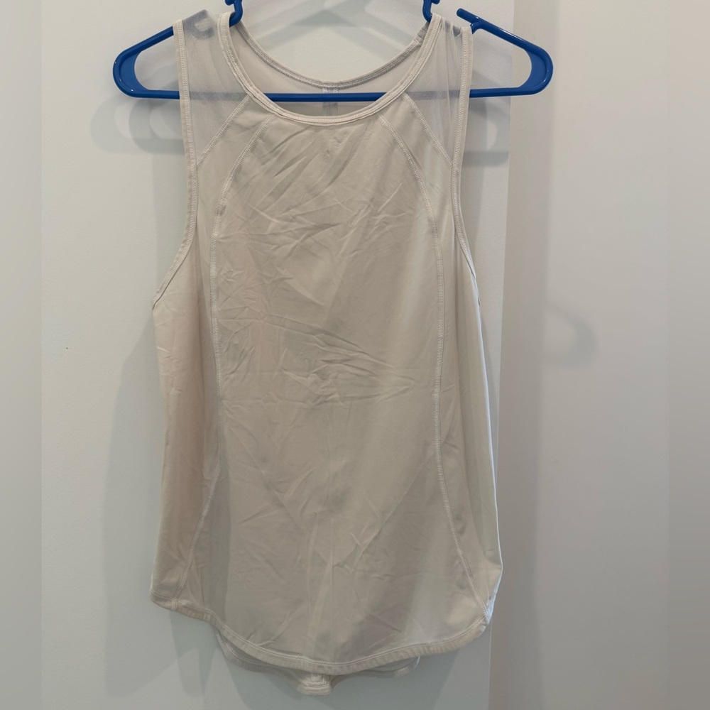 Lululemon Women's Off White Sleeveless Top - Size 4